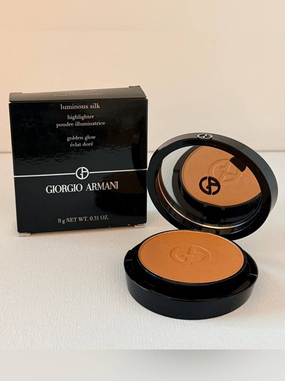 Giorgio Armani Luminous Silk Highlighter - Golden Glow - Full Size - NIB